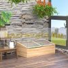 Mini greenhouse wooden frame planter box 100x50x35 cm greenhouse for growing fruits, vegetables and plants 