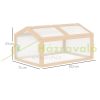 Mini greenhouse wooden frame polycarbonate planter box 102x71x53 cm greenhouse for growing fruits, vegetables and plants 