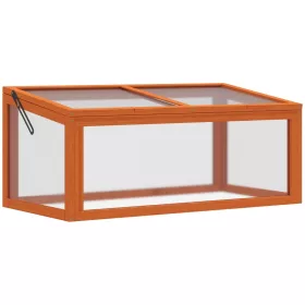 Mini üvegház fa keretes polikarbonát melegház 90x46x40 cm gyümölcs, zöldség és növény termesztéséhez