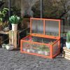 Mini greenhouse wooden frame polycarbonate greenhouse 90x46x40 cm for growing fruit, vegetables and plants 