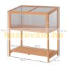 Mini greenhouse with wooden frame high bed shelf 90x51x103 cm greenhouse for growing fruits, vegetables and plants 