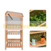 Mini greenhouse with wooden frame high bed shelf 90x51x103 cm greenhouse for growing fruits, vegetables and plants 