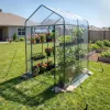 Fóliasátor 137x137x196 cm üvegház 10 polccal, 2 szintes PVC burkolattal