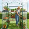 Fóliasátor 137x137x196 cm üvegház 10 polccal, 2 szintes PVC burkolattal