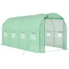 Fóliasátor öntözőrendszerrel 4,48x1,97x1,97 m üvegház 8 ablakkal és 6 fúvókával