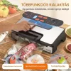 Vákuumfóliázó gép 90 kPa dupla vákuumpumpával 30 cm-es, 130 W, száraz és nedves élelmiszerekhez