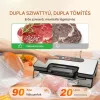 Vákuumfóliázó gép 90 kPa dupla vákuumpumpával 30 cm-es, 130 W, száraz és nedves élelmiszerekhez