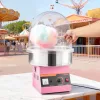 CandyDream elektromos vattacukor készítő gép 1000W rózsaszín vattacukor gép akril fedéllel