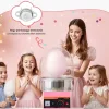 CandyDream elektromos vattacukor készítő gép 1000W rózsaszín vattacukor gép akril fedéllel