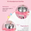 Professzionális vattacukor készítő kocsival 1000W rózsaszín 52 cm-es mobil vattacukor gép rendezvényekhez