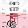 Professzionális vattacukor készítő kocsival 1000W piros 52 cm-es mobil vattacukor gép tárolófiókkal