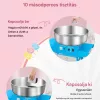 Kereskedelmi elektromos vattacukor készítő gép kocsival 1000W kék 52 cm-es mobil vattacukor gép tárolófiókkal 
