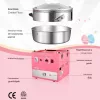 Professzionális vattacukor készítő 1000W rózsaszín 52 cm-es asztali vattac kereskedelmi vattacukor készítő gép 
