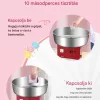 Professzionális vattacukor készítő 1000W piros 52 cm-es rendezvény vattacukor gép tárolófiókkal