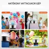Elektromos vattacukor készítő kék 1000W kereskedelmi vattacukor készítő fedéllel