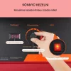 Elektromos vattacukor készítő 1 kW-os piros kereskedelmi vattacukor készítő fedéllel, rozsdamentes acél tállal