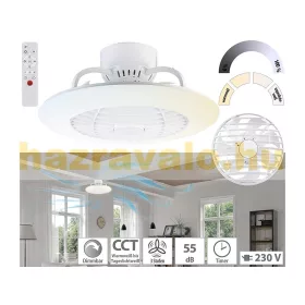 Mennyezeti ventilátor Világítás és hűtés egyben 30 cm átmérő állítható színhőmérsékletű 24W lámpa