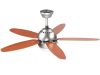 VT-597 Ceiling fan with lamp, wooden rotating blade, 70W