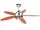 VT-597 Ceiling fan with lamp, wooden rotating blade, 70W