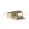 Veranda 300x200 cm untreated natural wood porch, terrace for a weekend house