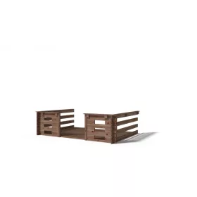   Veranda 300x200 cm impregnált barna fa tornác, terasz hétvégi házhoz
