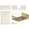 Veranda 300x200 cm impregnated brown wooden porch, terrace for a weekend house