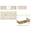 Veranda 400x200 cm impregnated brown wooden porch, terrace for a weekend house