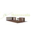 Veranda 400x200 cm impregnated brown wooden porch, terrace for a weekend house