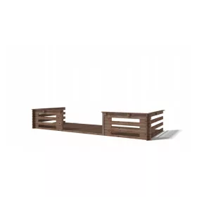   Veranda 500x200 cm impregnált barna fa tornác, terasz hétvégi házhoz