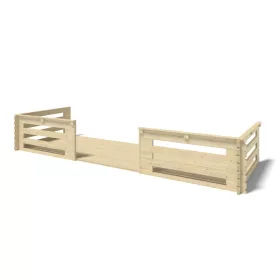   Veranda 600x200 cm kezeletlen natúr fa tornác, terasz hétvégi házhoz