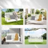 Veranda hintaágy fából 1240x710x600 mm kompakt erős kültéri pihenőmegoldás