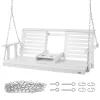 Veranda hintaágy 1523x710x600 mm,400 kg teherbírás függesztőláncokkal kültéri használatra, fehér