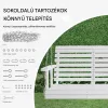 Veranda hintaágy 1523x710x600 mm,400 kg teherbírás függesztőláncokkal kültéri használatra, fehér