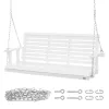 Veranda hintaágy cédrusfából 1702x710x600 mm 2–3 személyes, 400 kg teherbírású prémium kerti hinta fehér