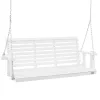 Veranda hintaágy cédrusfából 1702x710x600 mm 2–3 személyes, 400 kg teherbírású prémium kerti hinta fehér