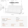 Veranda hintaágy cédrusfából 1702x710x600 mm 2–3 személyes, 400 kg teherbírású prémium kerti hinta fehér