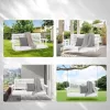 Veranda hintaágy cédrusfából 1702x710x600 mm 2–3 személyes, 400 kg teherbírású prémium kerti hinta fehér