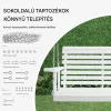 Veranda hintaágy cédrusfából 1702x710x600 mm 2–3 személyes, 400 kg teherbírású prémium kerti hinta fehér