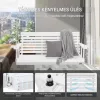 Veranda hintaágy cédrusfából 1702x710x600 mm 2–3 személyes, 400 kg teherbírású prémium kerti hinta fehér