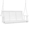 Veranda hintaágy cédrusfából 1370x710x600 mm 2–3 személyes kerti hinta 400 kg teherbírással fehér