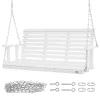 Veranda hintaágy cédrusfából 1370x710x600 mm 2–3 személyes kerti hinta 400 kg teherbírással fehér