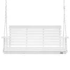 Veranda hintaágy cédrusfából 1370x710x600 mm 2–3 személyes kerti hinta 400 kg teherbírással fehér