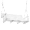 Veranda hintaágy cédrusfából 1370x710x600 mm 2–3 személyes kerti hinta 400 kg teherbírással fehér