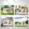 Veranda hintaágy cédrusfából 1370x710x600 mm 2–3 személyes kerti hinta 400 kg teherbírással fehér