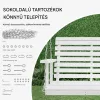 Veranda hintaágy cédrusfából 1370x710x600 mm 2–3 személyes kerti hinta 400 kg teherbírással fehér
