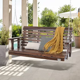   Veranda hintaágy fából 1370x710x600 mm 2–3 személyes kültéri hinta 400 kg teherbírással