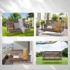 Veranda hintaágy fából 1370x710x600 mm 2–3 személyes kültéri hinta 400 kg teherbírással