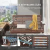 Veranda hintaágy fából 1370x710x600 mm 2–3 személyes kültéri hinta 400 kg teherbírással
