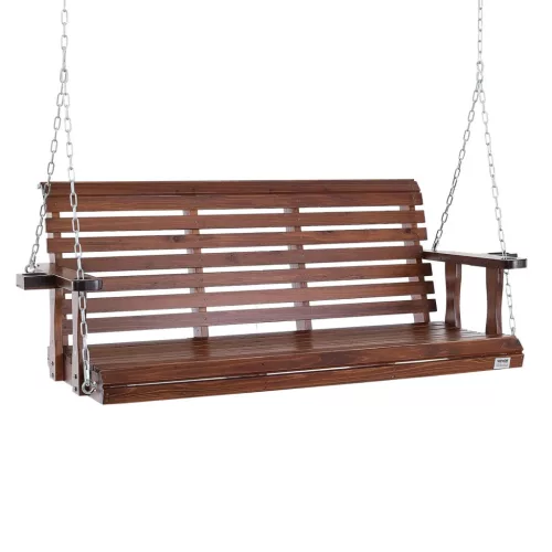 Veranda hintaágy cédrusfából 1702x710x600 mm 2–3 személyes, 400 kg teherbírású prémium kerti hinta barna