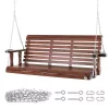 Veranda hintaágy cédrusfából 1702x710x600 mm 2–3 személyes, 400 kg teherbírású prémium kerti hinta barna